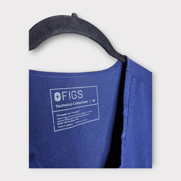 Figs Blue Short Sleeve Women's Top - Picture 3 of 6